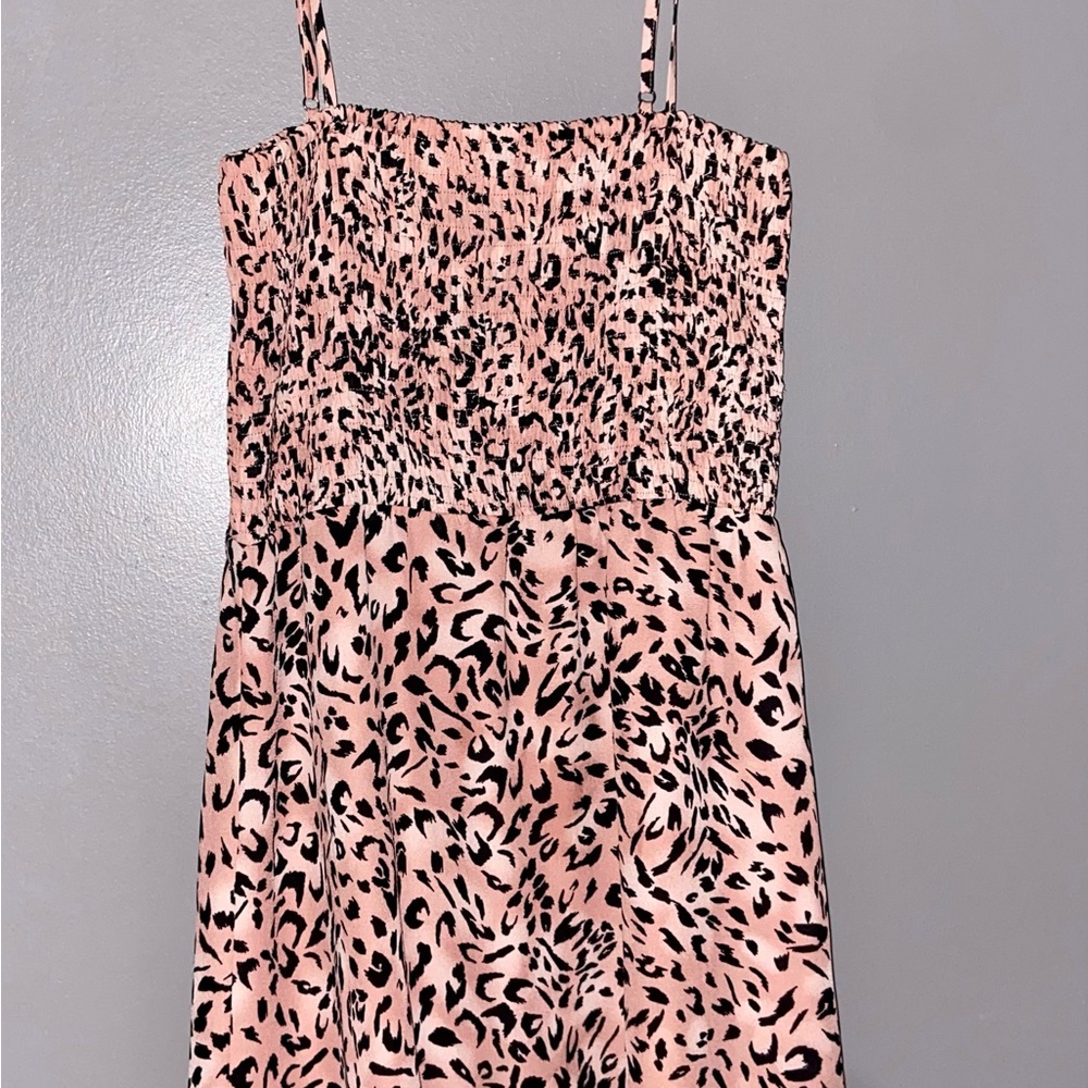 Dress, pink leopard print. Mini Summer Dress